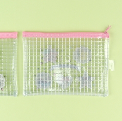 Sanrio Characters Pink Flat Zipper Pouch