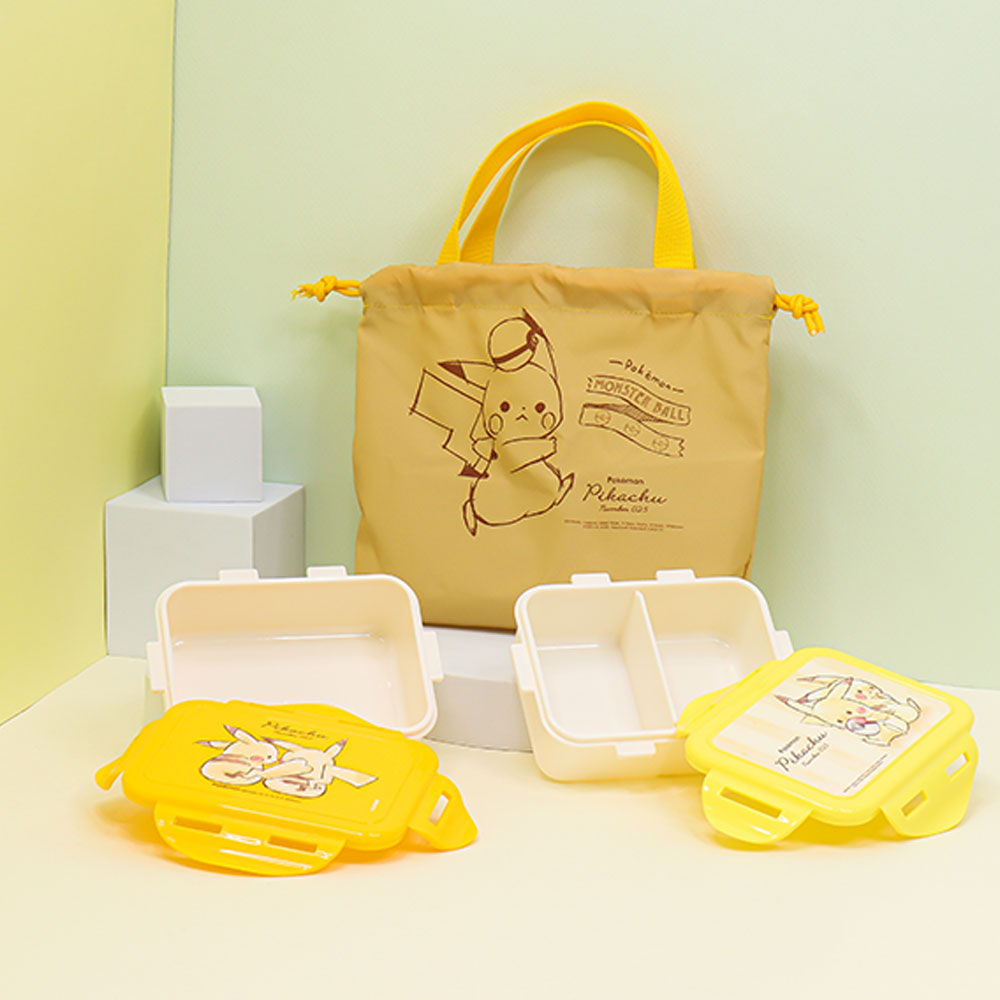 pokemon compact lunch box & handle pouch set 