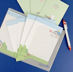 E-rinubgae File Letter Paper with Envelop Set Die Cutting