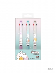 Jubba ultra-low viscosity 3-in-1 Ballpoint Pens 0.38mm 3pcs