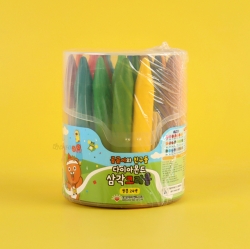 24Colors Diamond Triangle Crayon (Cylinder Case)