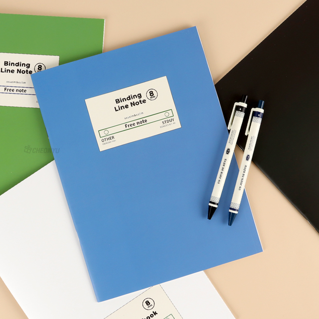 심플 잘 펴지는 노트 랜덤발송 (4개 1세트)