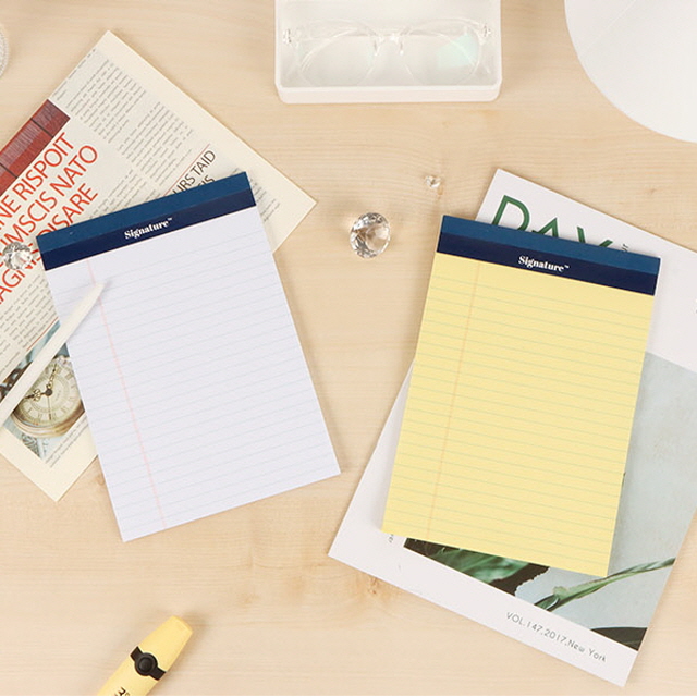 시그니처 패드 B5 노랑 50매 (5개 1세트)