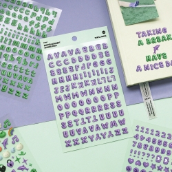 Puffer Alphabet Sticker Pack