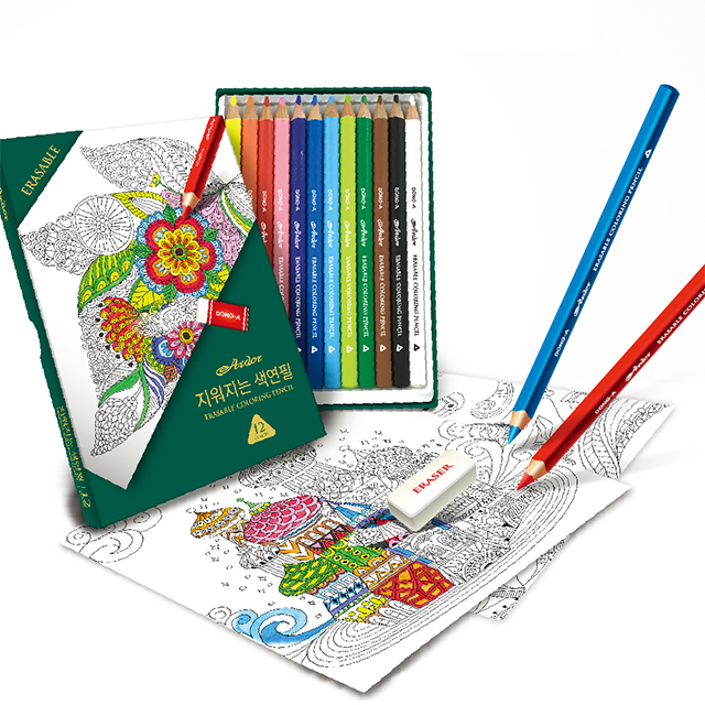 Ardor Eraseble Colored Pencils 12color 1set