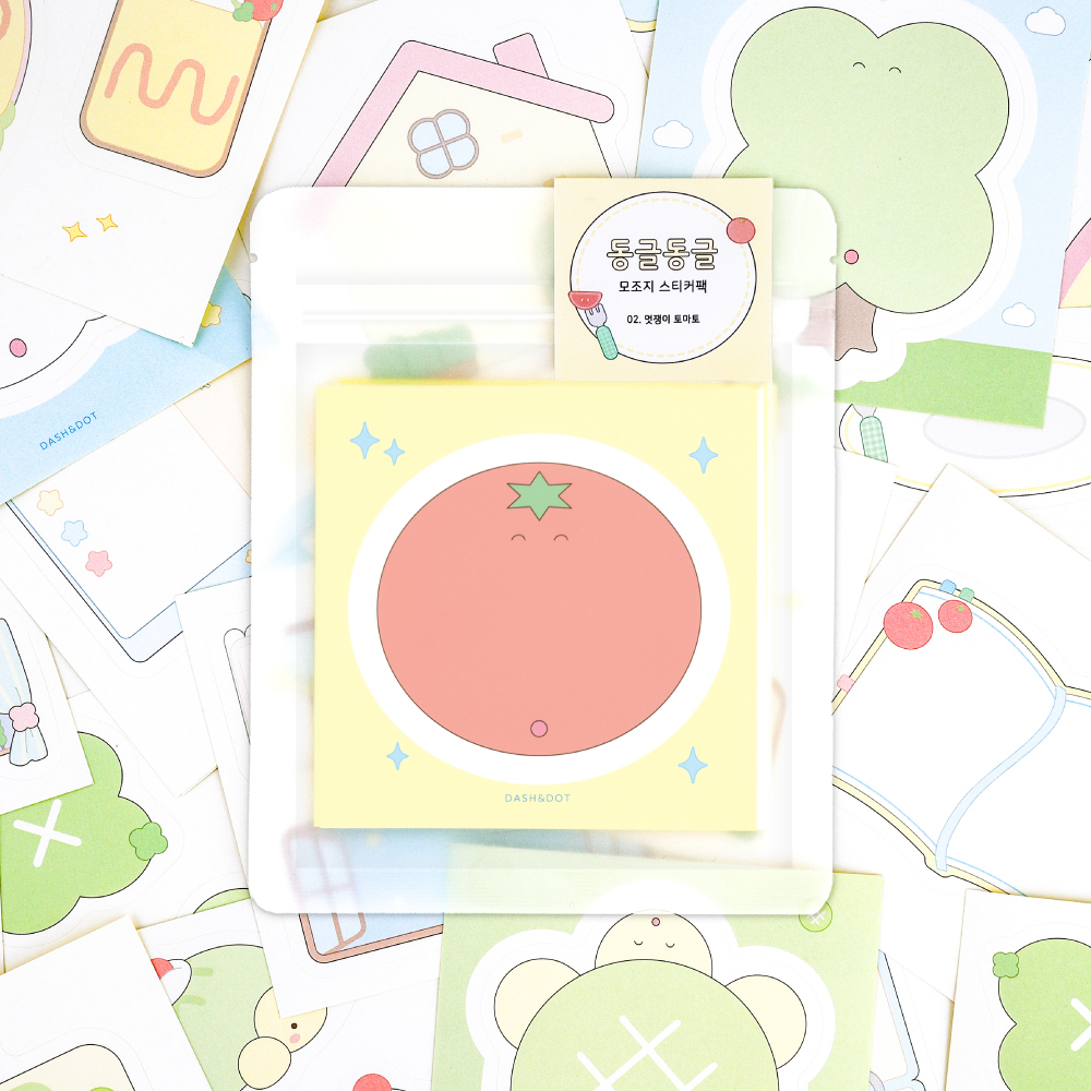 동글동글 데코 모조지 스티커팩