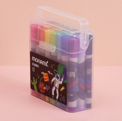 Oil -Based Makers Set, 24 Colors, Square Tip 