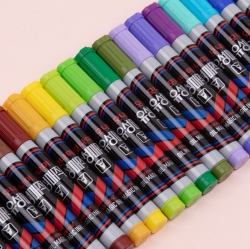 Oil -Based Makers Set, 24 Colors, Square Tip 