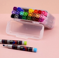 Oil -Based Makers Set, 24 Colors, Square Tip 