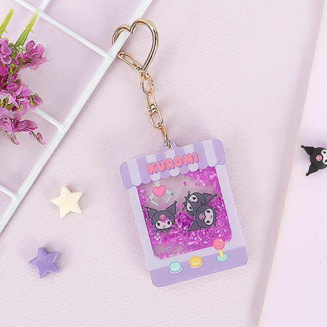 Kuromi Doll machine keyring - Blue