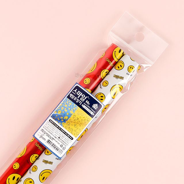 랩핑팩-스마일메탈포장지(2입) [750x530mm]