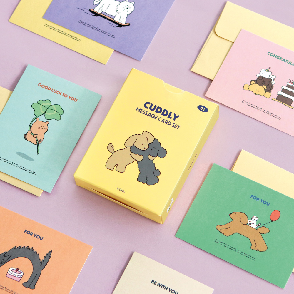 커들리 메세지카드 세트 대용량 편지지