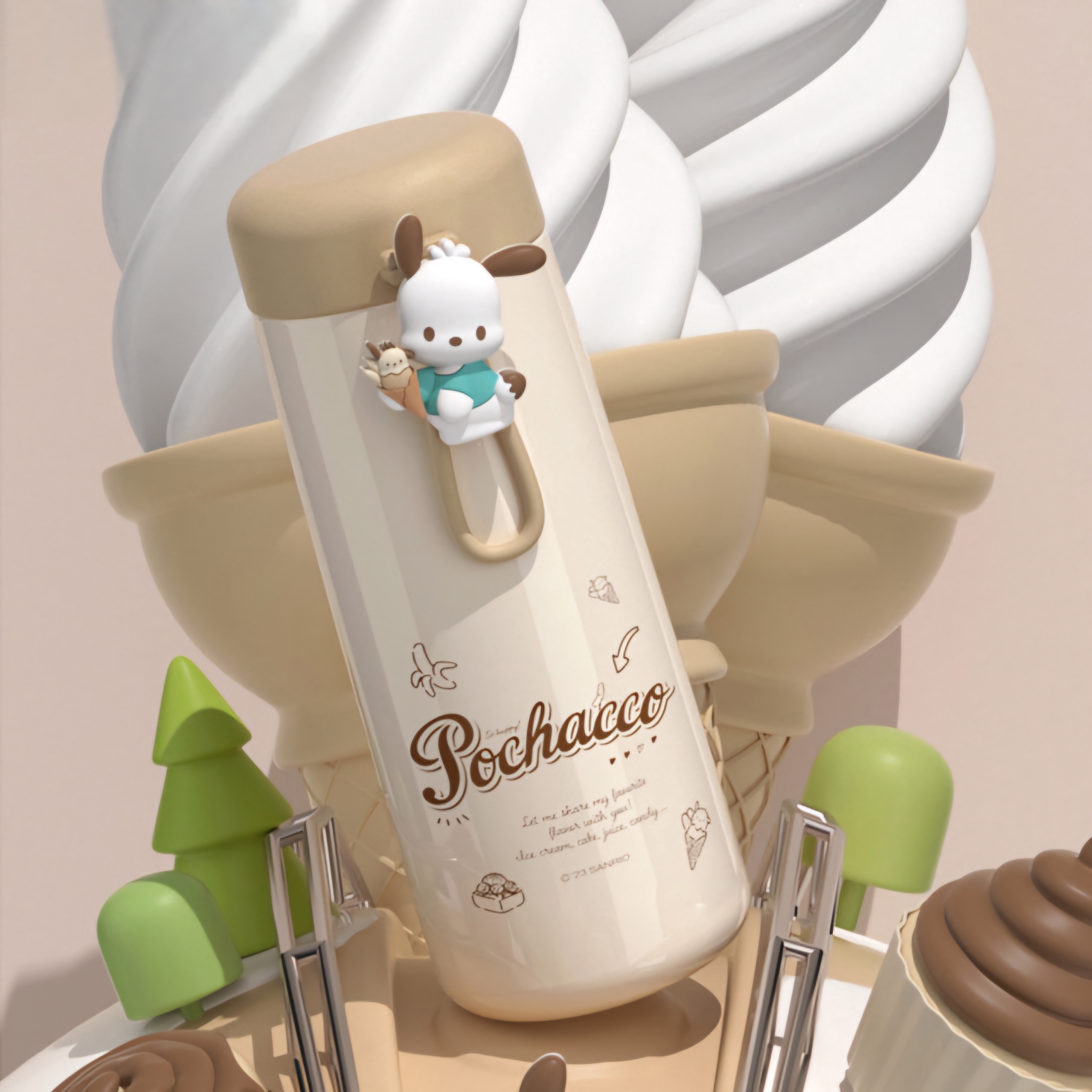 포차코 파스텔 보온보냉 텀블러 350ml