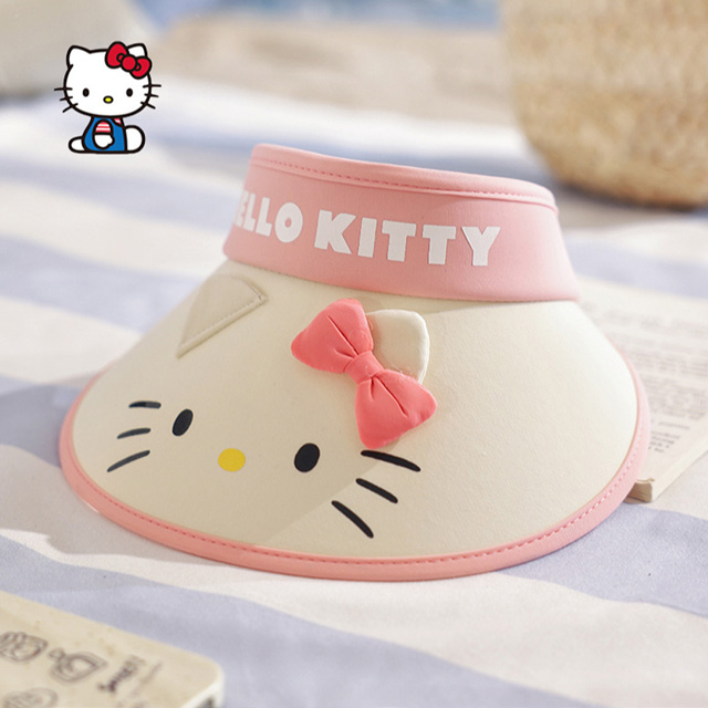 Sanrio Characters UV protection 3D Face Sun Cap - Hello Kitty