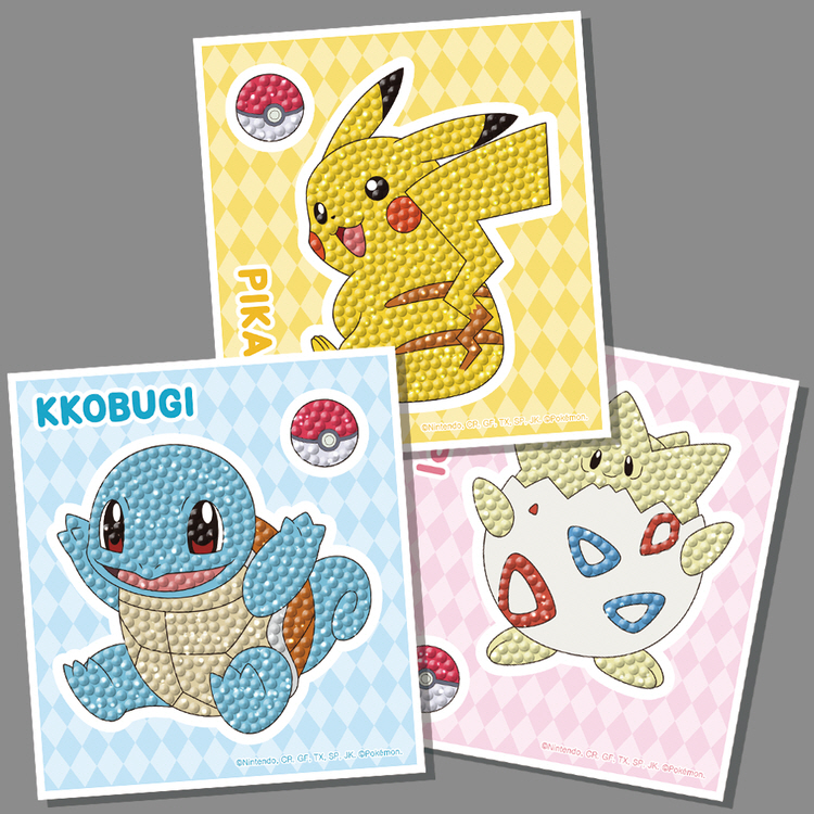 Diamond Painting Sticker 3 types_Pokemon We're Friends