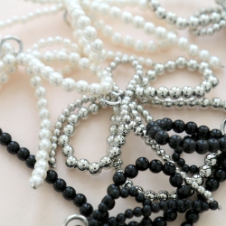 BFANCY Shoes double pearl ribbon