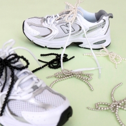 BFANCY Shoes double pearl ribbon