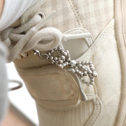 BFANCY Shoes mini pearl ribbon