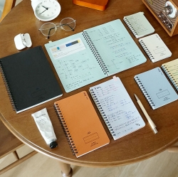 GONGBAEG 6-color lined notes 4 UNIT - BLACK 148x210