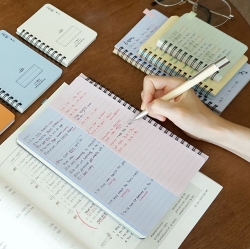 GONGBAEG 6-color lined notes 4 UNIT - ORANGE 103x182