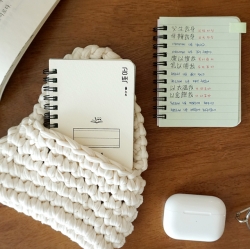 GONGBAEG 6-color lined notes 4 UNIT - IVORY 77x105