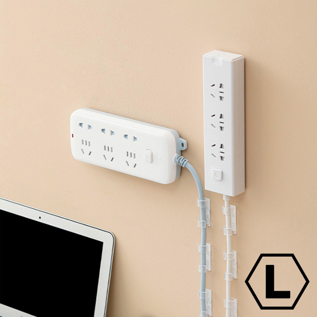 케이블 전선 충전기 선 정리 홀더  벽면 고정 클립 대형(16개입)