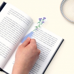flower free line clear bookmark