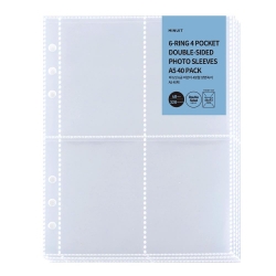 MINUIT 6-Ring Binder Photo Sleeves 10p