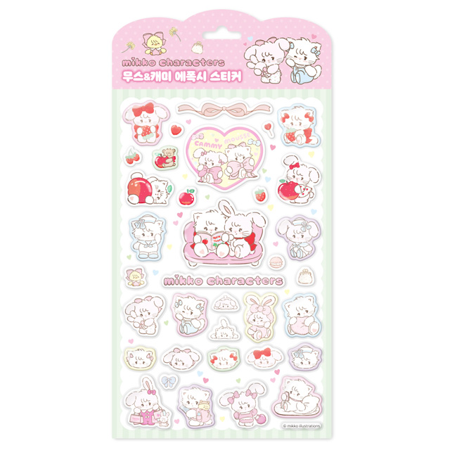 미코 캐릭터즈 에폭시 스티커 - 무스＆캐미