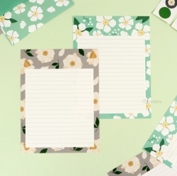 Flower Letter Papers & Envelopes Set