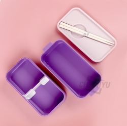 Kuromi Flower Wreath 2-Sided Lunch Box (With Chopsticks)