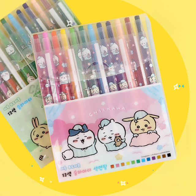 Chiikawa 12colors Slider colored pencils set
