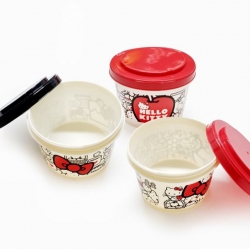 Hello Kitty Food Red Joint Storage Container 3P
