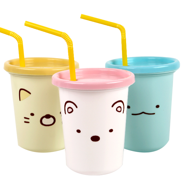Smitco Face Straw Tumbler 3P Set 320ml