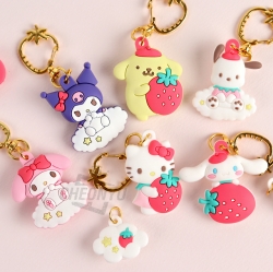 Sanrio Sweet Berry Charm Keyring