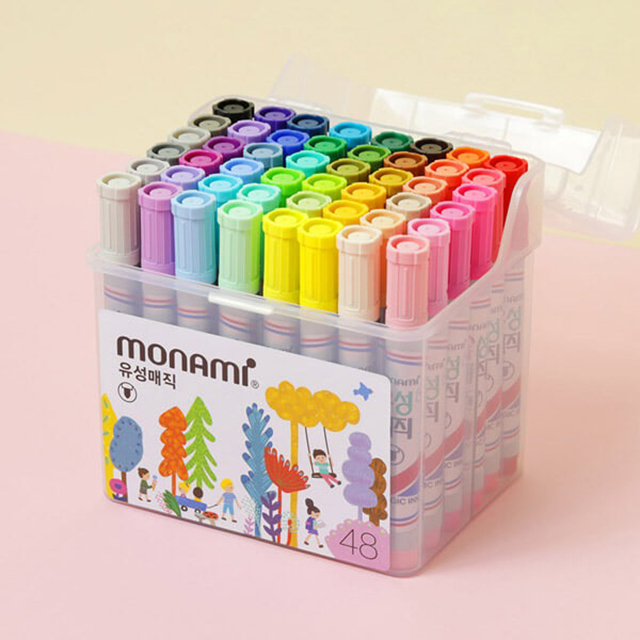 Monami Permanent Marker (Oil-Based) 48-Color Set