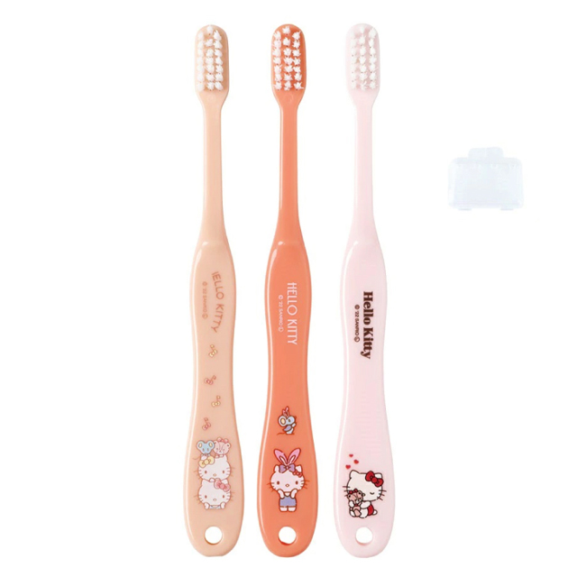 Hello Kitty Children's Toothbrush Set 3P (Including Caps)