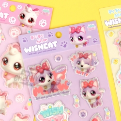 Wishcat Embo Stickers , 20pcs
