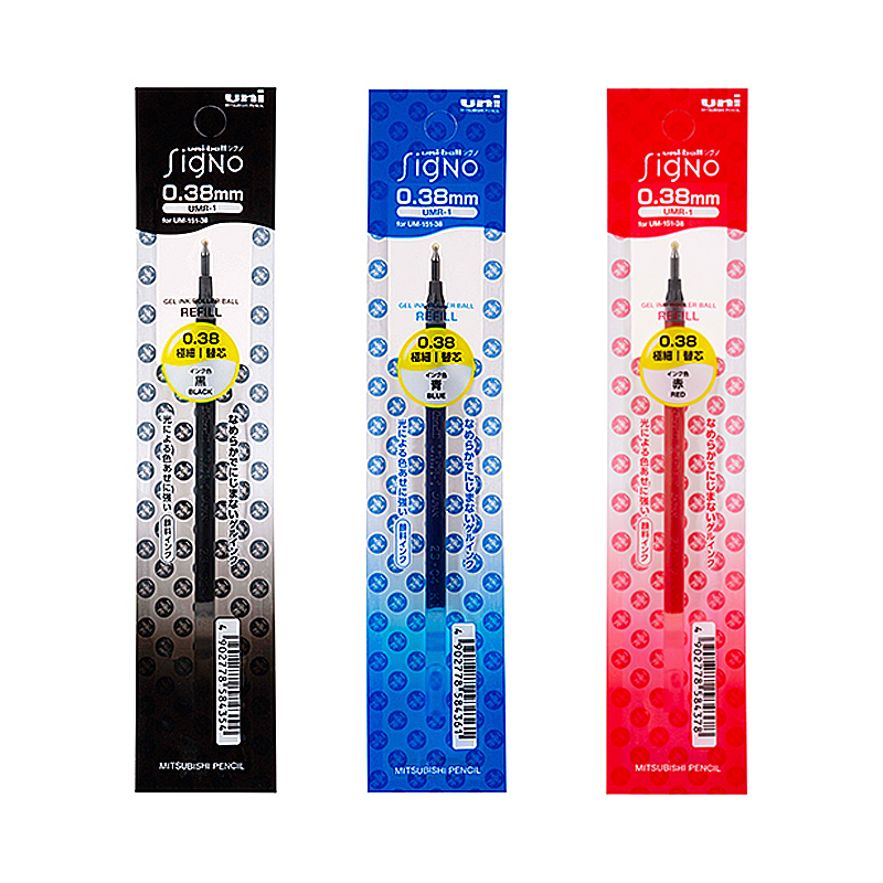 Uni-ball Signo 0.38mm Refill-0.38mm (UMR-1(038)), Sets of 12pcs