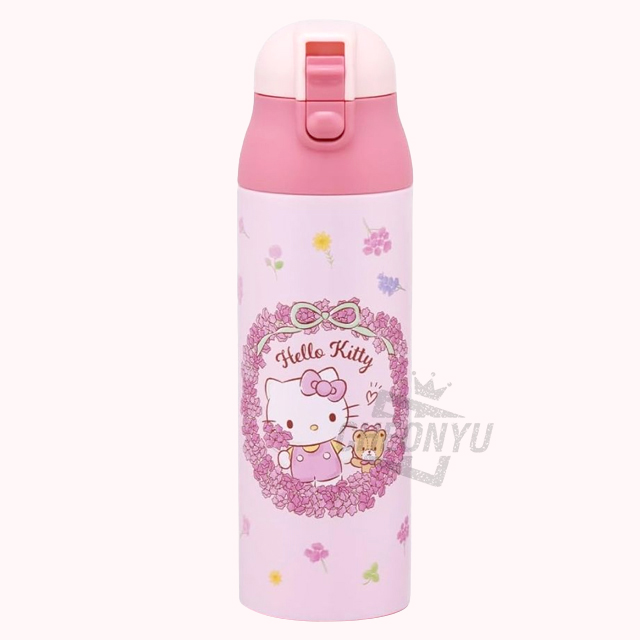 Sanrio Hello Kitty Flower Leath Stainless Thermos Bottle 500ml
