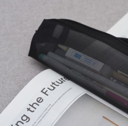 Mesh Zipper Makeup Simple Pouch Pencil Case