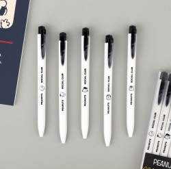Peanuts Snoopy 75th Anniversary Black Ballpoint Pen Set (5pcs)