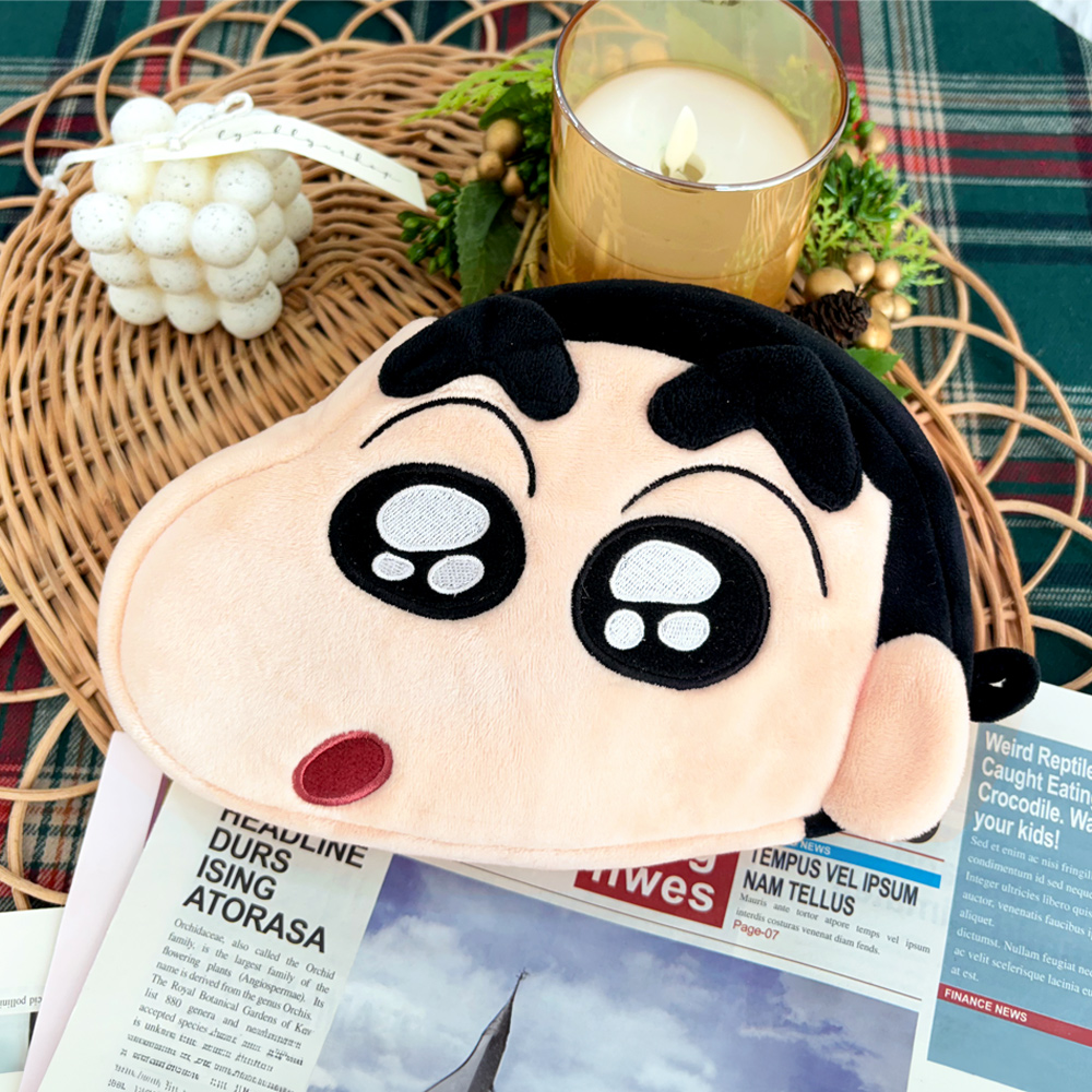 Shinchan Face Plush Pouch 