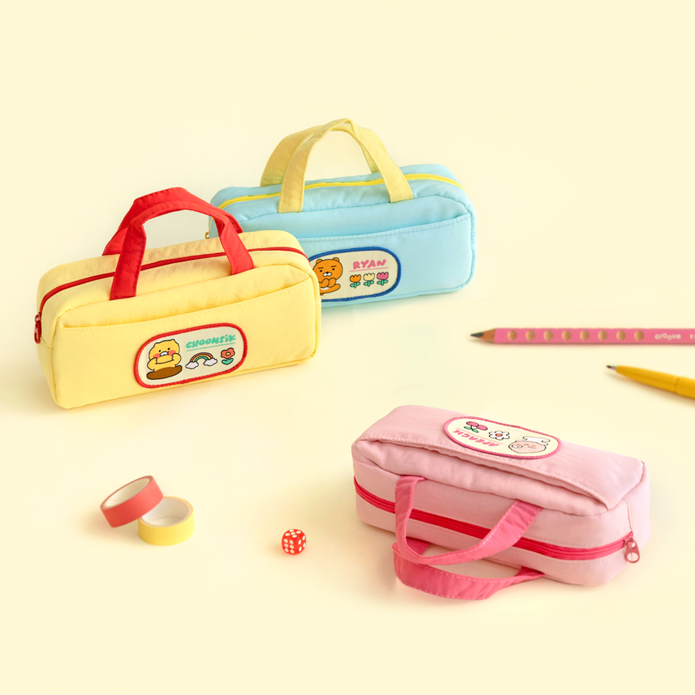 Kakao friends say cheese handle pencil case