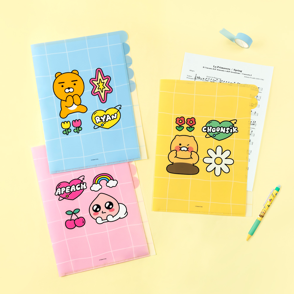 Kakao friends say cheese Document File, 5Pockets 