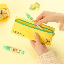 Kakao friends say cheese fabric flat pencil case
