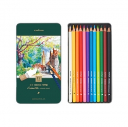 12 colored pencils that get erased with an eraser