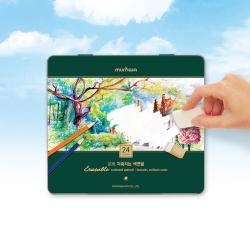 24 colored pencils that get erased with an eraser