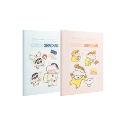 Crayon Shin-chan Corner-Rounded Slim Folding Clear File A4 40 Pockets