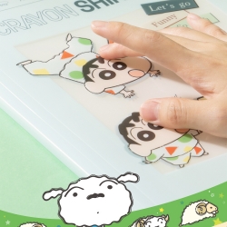 Crayon Shin-chan Corner-Rounded Slim Folding Clear File A4 40 Pockets